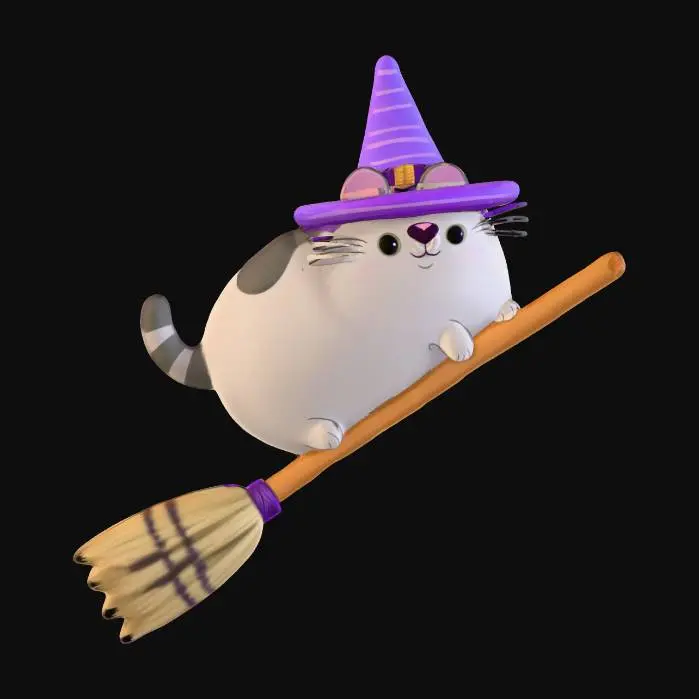 3D model for Witchy Pusheen Adventures