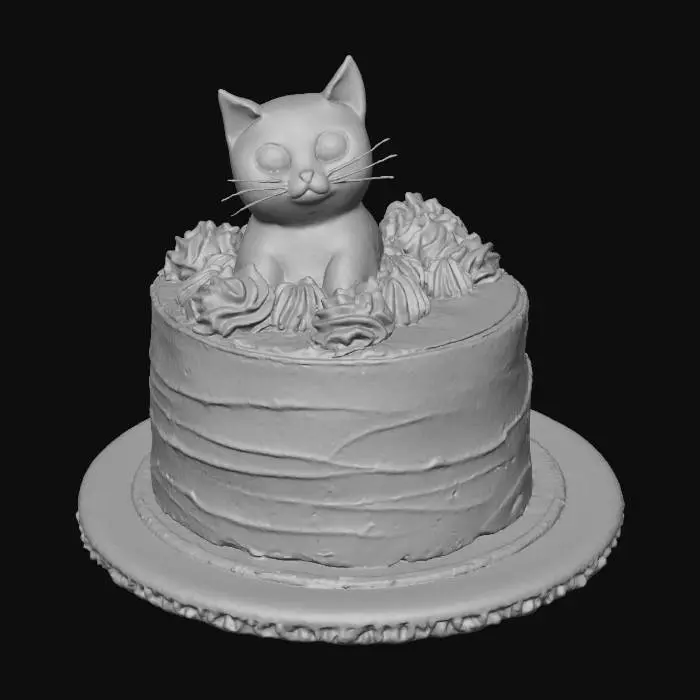 3D model for Midnight Whiskers Cake