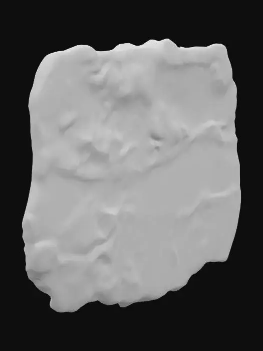 3D model for piece of rusty bent scrap metal