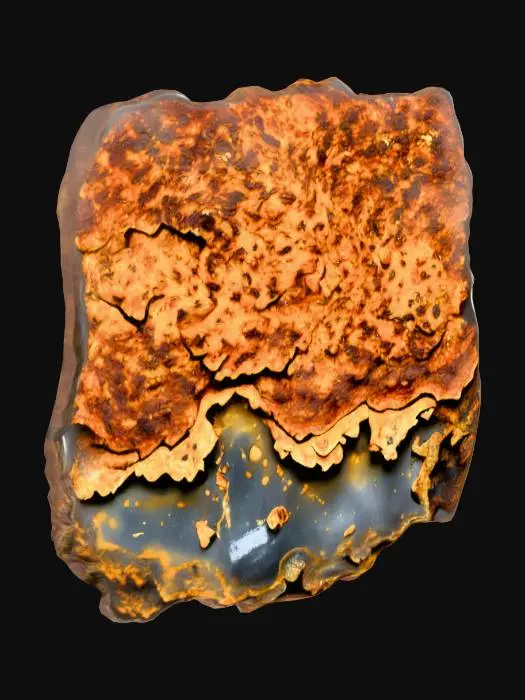 3D model for piece of rusty bent scrap metal