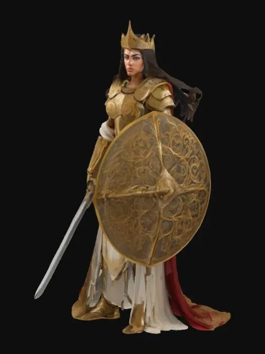 3D model for a Persian queen of warrior