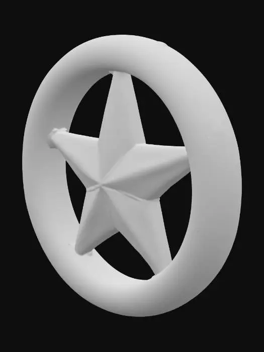 3D model for 5-ти конечная звезда вписанная в кольцо