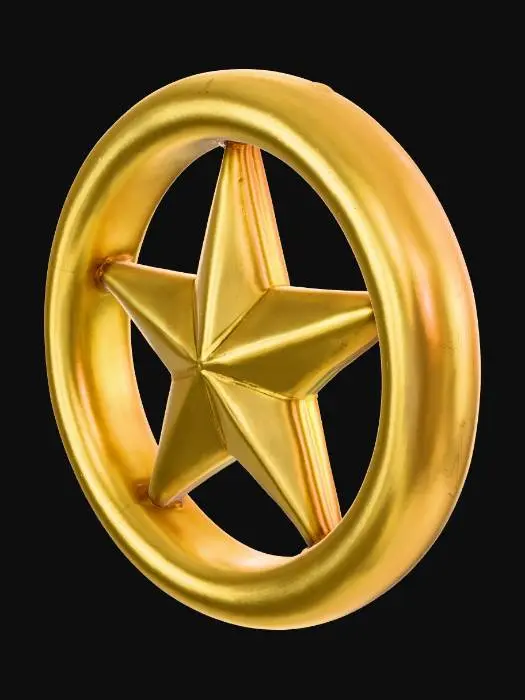 3D model for 5-ти конечная звезда вписанная в кольцо