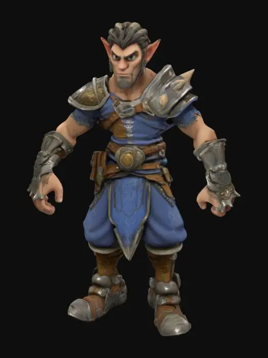 3D model for Shadow Elf Warrior