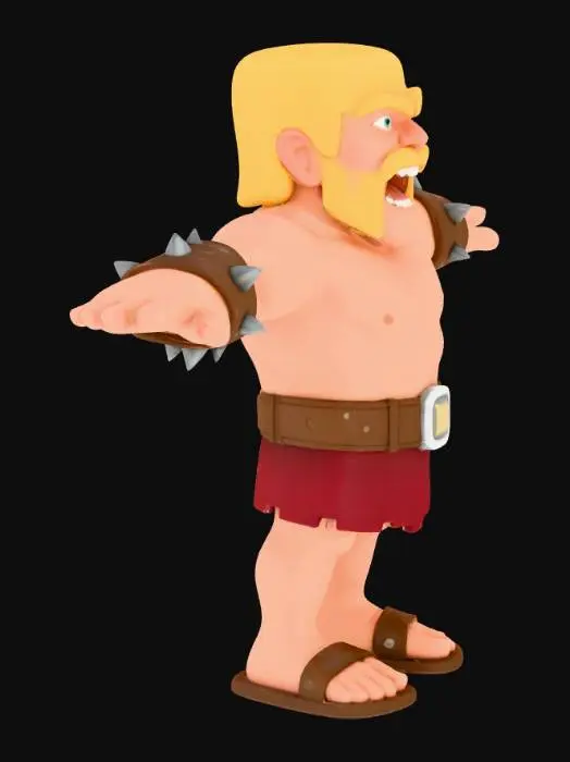 3D model for Barbarian Pose