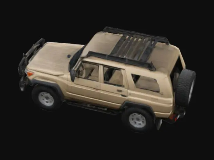 3D model for car land cruiser  lc71, full design, all parts of the car from inside and out