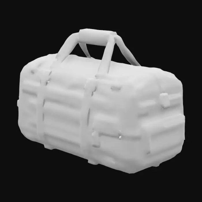3D model for Black Cammo Duffel Bag