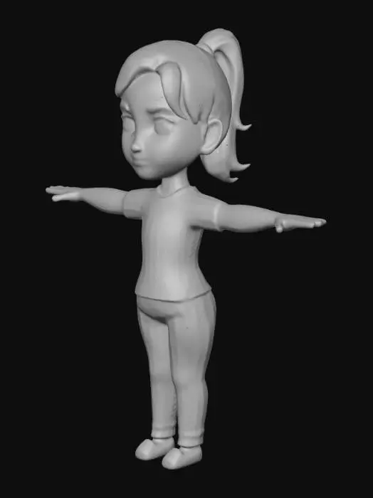3D model for Kimberly Klean Mascot in T Pose