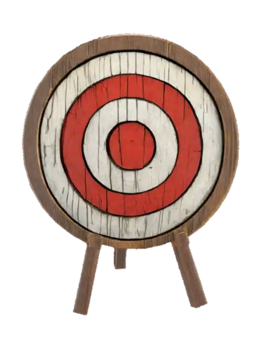 Wooded Target 3D model, vytvořený pomocí AI