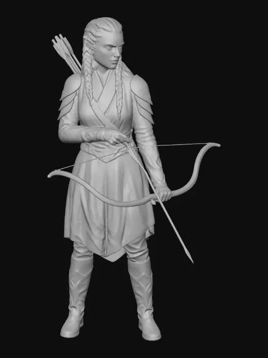 3D model for Elven Archer