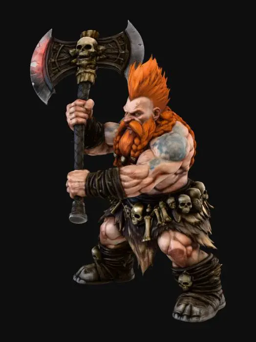 3D model for Dwarven Berserker