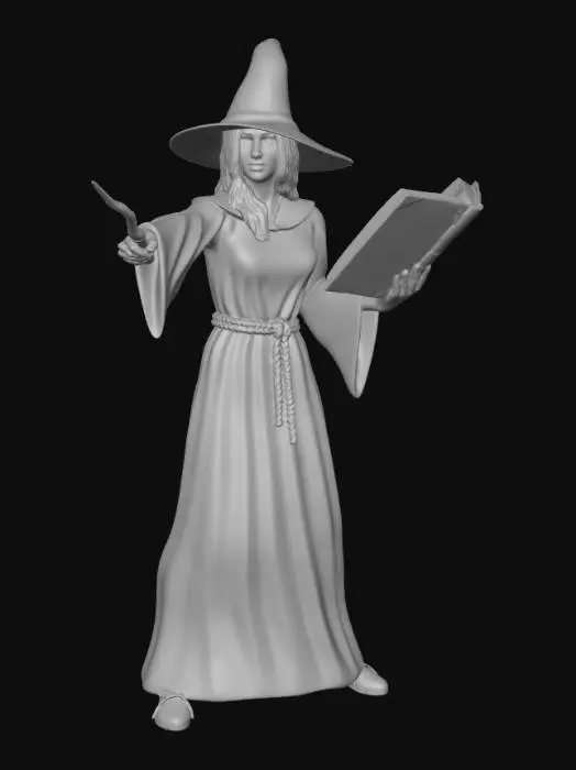 3D model for Sorceress in White