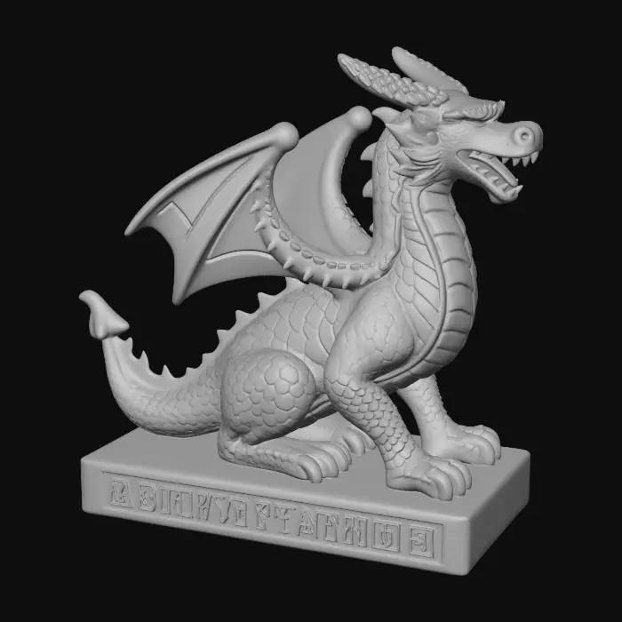 3D model for Dragon bookend
