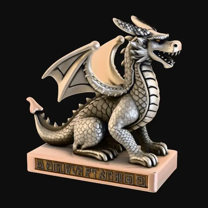 3D model for Dragon bookend