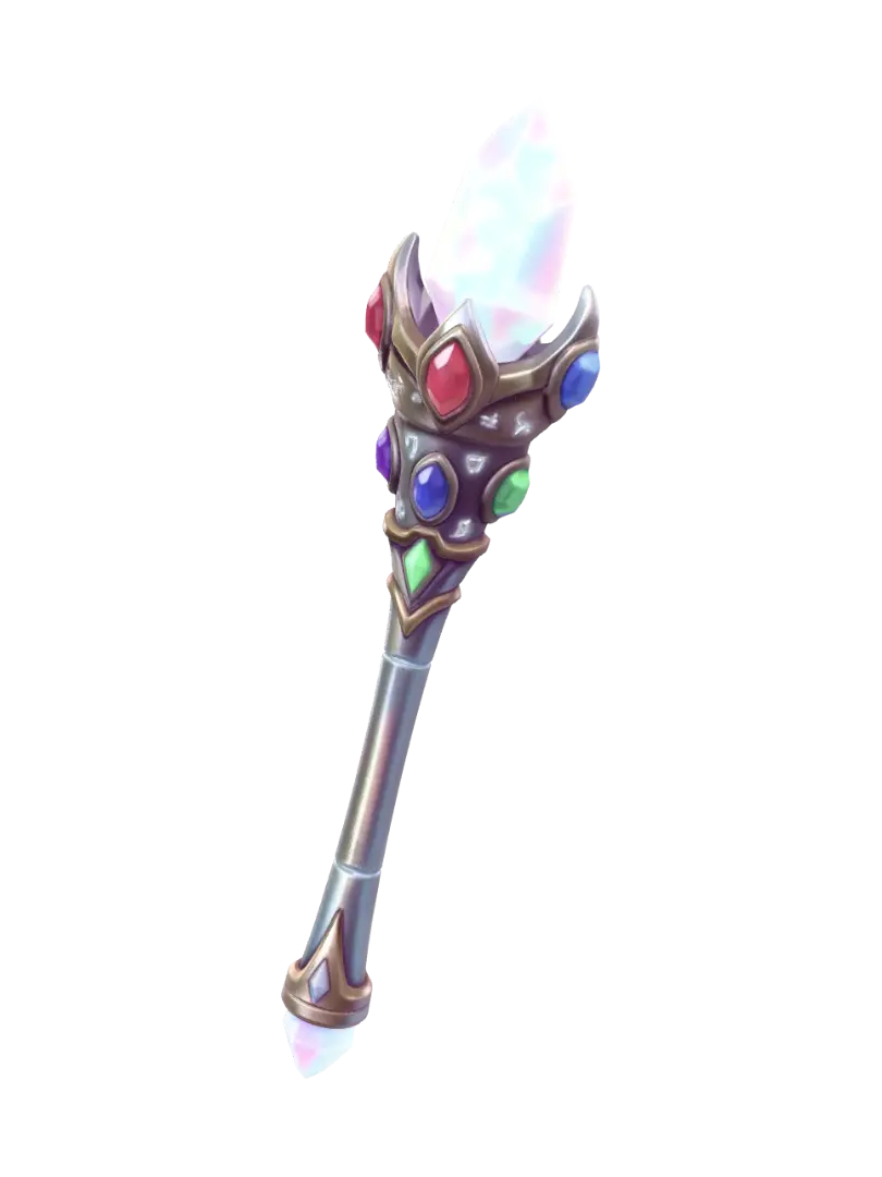 Celestial Archmage Wand 3D model, vytvořený pomocí AI