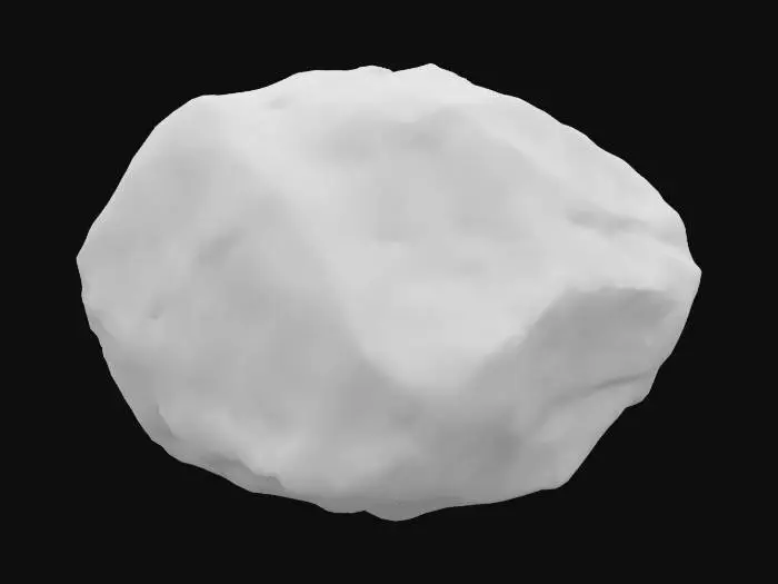3D model for A large, rugged cliff chunk with a rough, uneven surface. The rock formation has deep cracks, weathered edges, and a slightly jagged structure. The style is semi-realistic