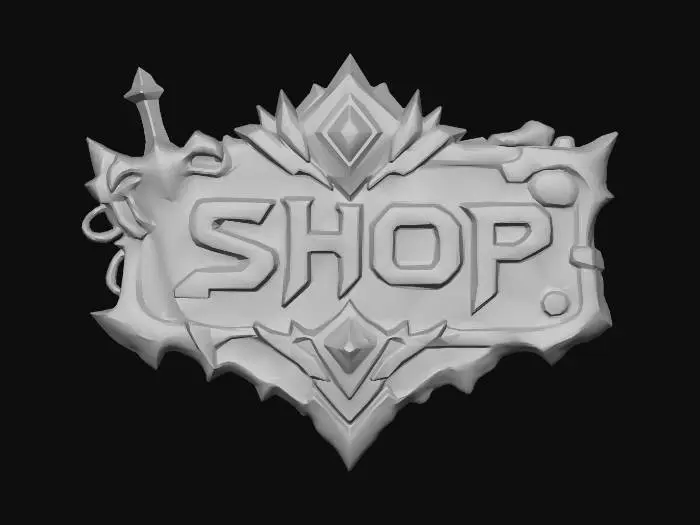 3D model for Neon Crystal Shop Emblem