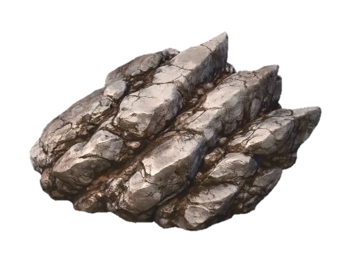 Cracked Gray Rock Stack 3D-model, gegenereerd door AI