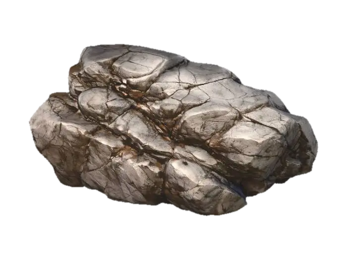 Cracked Granite Boulder - Rock 3D-model, gegenereerd door AI