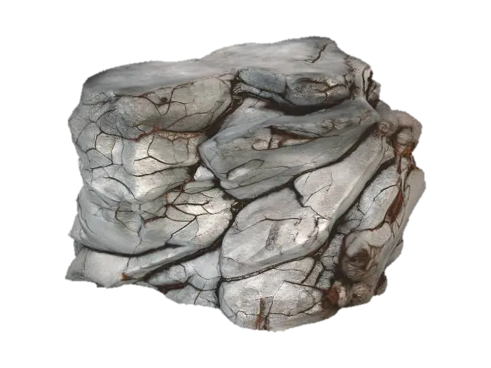 Rugged Layered Rock 3D-model, gegenereerd door AI