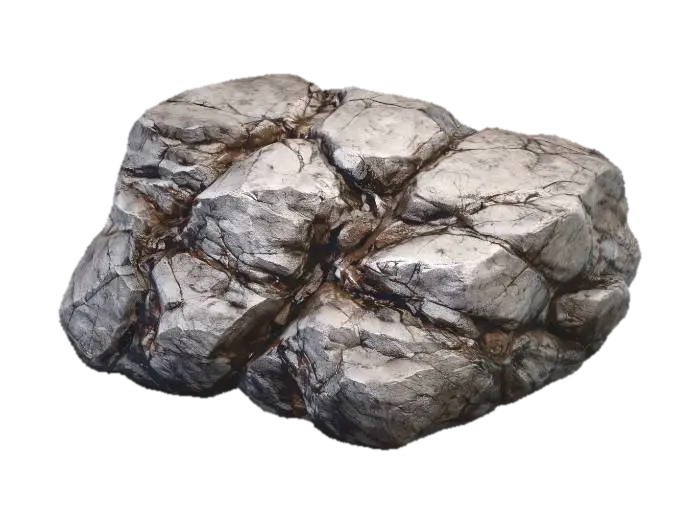 Cracked Granite Boulder - Rock 3D-model, gegenereerd door AI