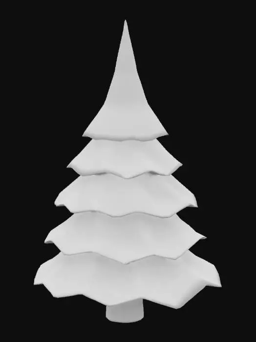 3D model for Low Poly fir tree
