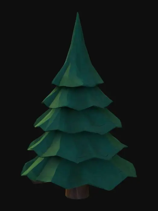 3D model for Low Poly fir tree
