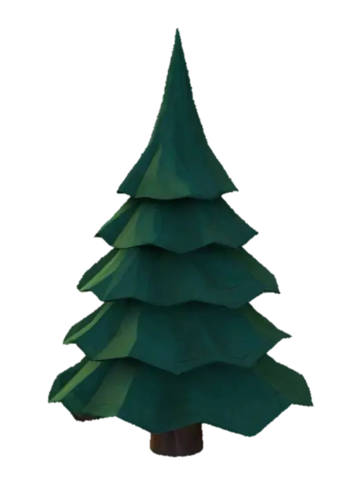 Low Poly fir tree - Forest AI 생성 3D 모델