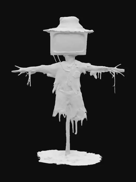 3D model for Digital Scarecrow, #garden#