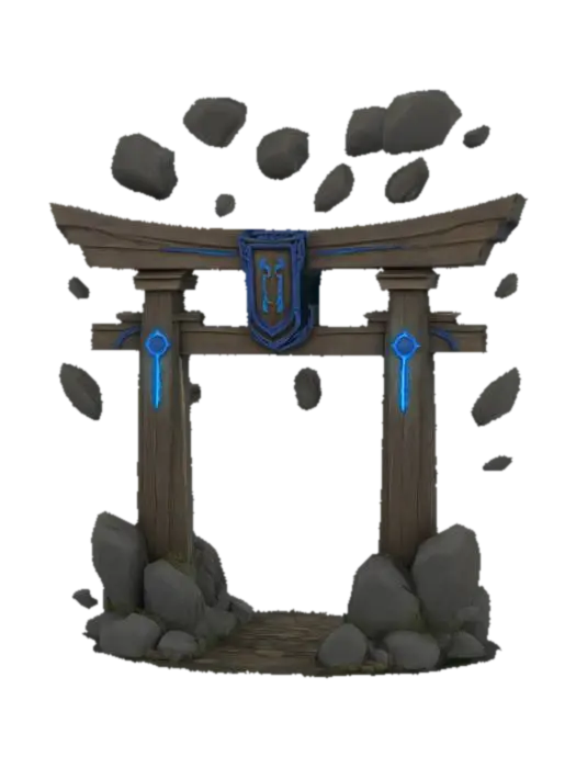 Mystical Torii Gate, #arch# 3D model, vytvořený pomocí AI