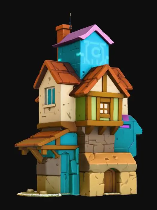 3D model for Futuristic Fusion House