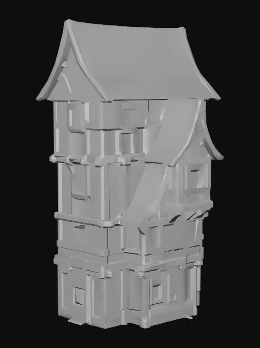 3D model for Medieval Tower House