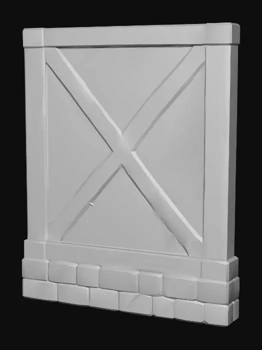 3D model for Diagonal Braced Timber Panel