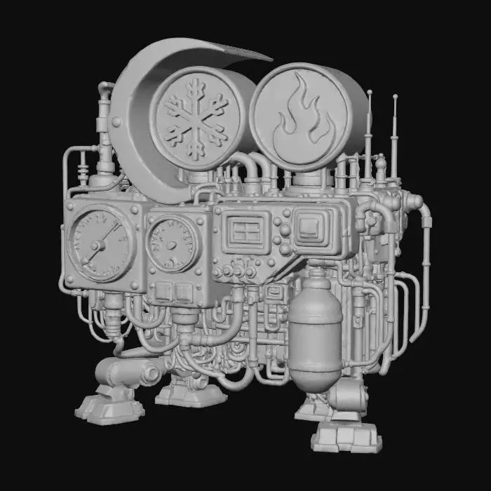 3D model for Steampunk Elemental Engine