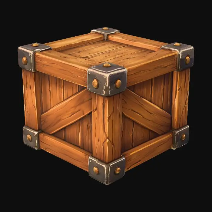 3D model for Ironbound Timber Crate