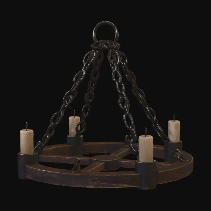 3D model for Candlelit Rustic Chandelier