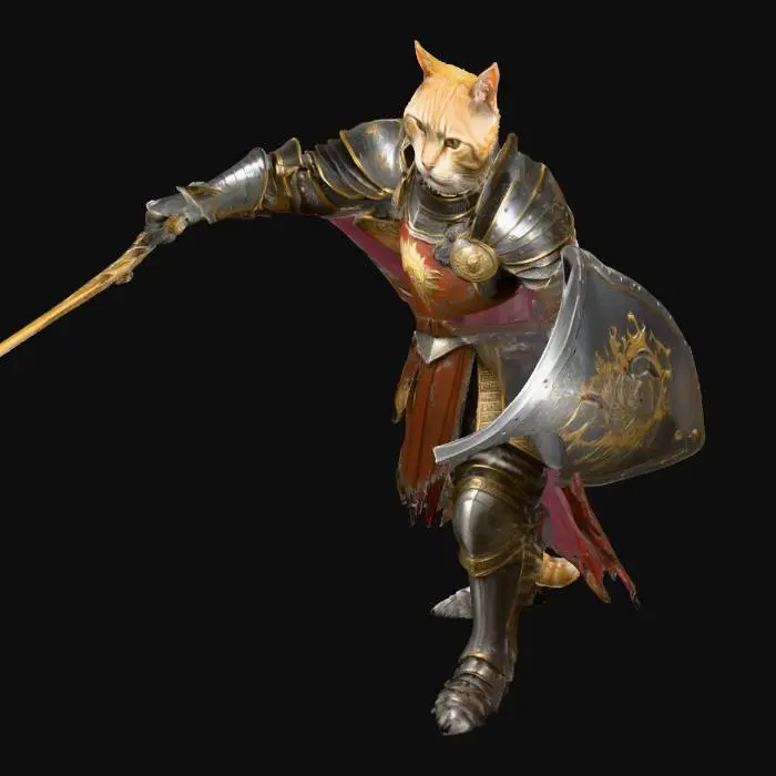 3D model for Gallant Feline Knight
