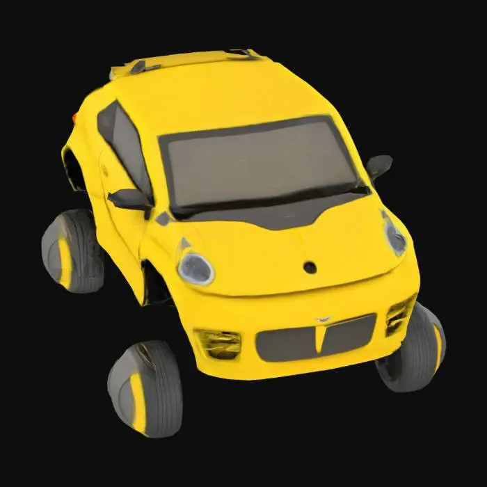 3D model for Yellow Hovercar Prototype
