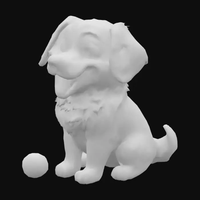 3D model for Joyful Puppy Playtime