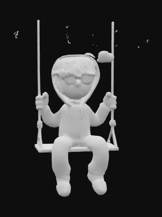 3D model for Sad Boy on a Swing