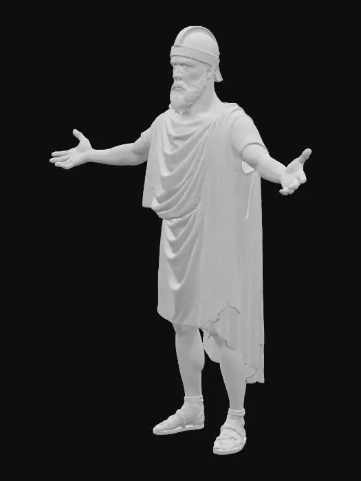 3D model for Roman Warrior Pose, #warrior#