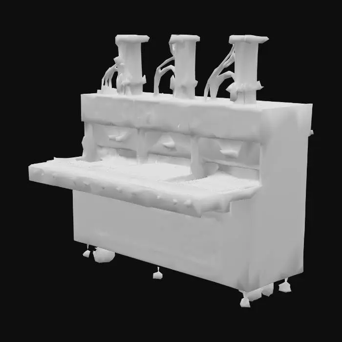 3D model for three station fusing machine 