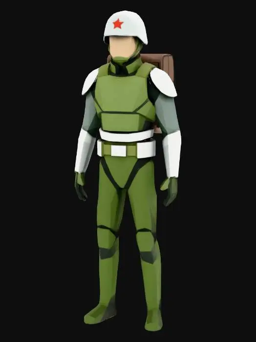 3D model for Low-Poly Soldier