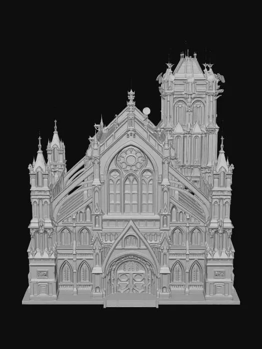 3D model for Cyber Gothic Cathedral