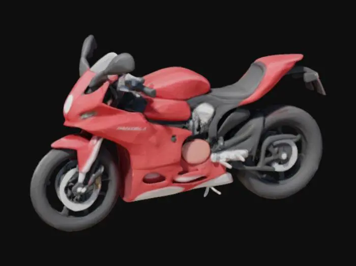 3D model for Red Sport Bike Model