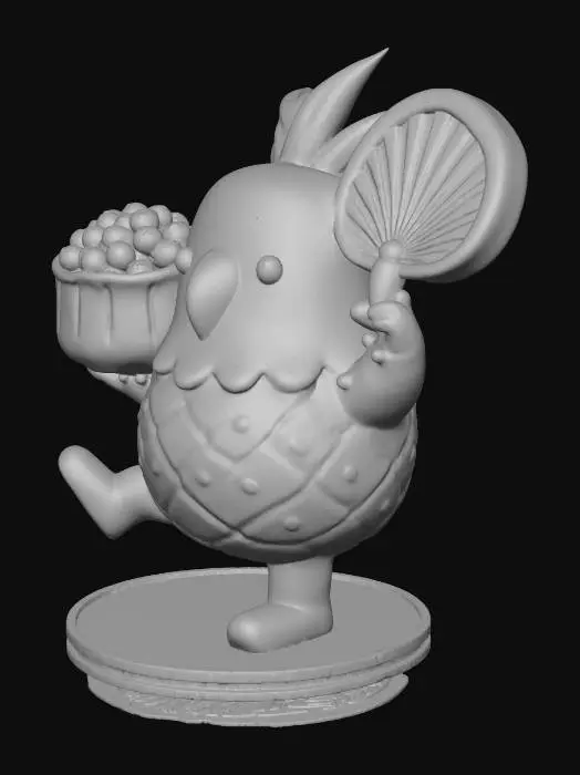 3D model for Pineapple Bird Figurine