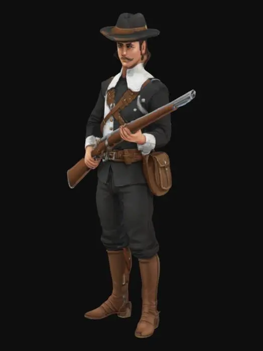 3D model for Colonial Musketeer