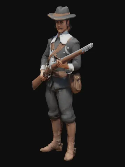 3D model for Colonial Musketeer