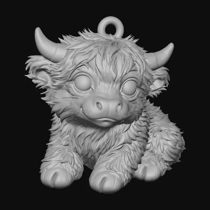 3D model for Cuddly Calf Charm