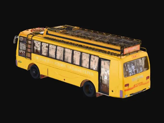 3D model for Colorful Pakistani Bus Views